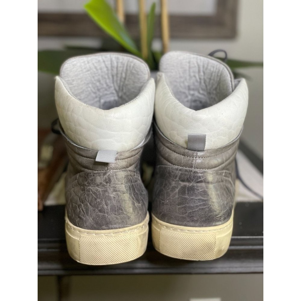 Rogue Atomo C2 White Grey Leather Bomber Lace-Up High Top Sneakers Men's Size 42 - Picture 4 of 7